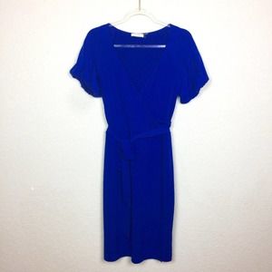CALVIN KLEIN Bright Royal Blue Wrap Dress Sz 10